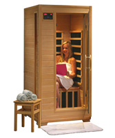 photo of a 1 person steam sauna with carbon heaters